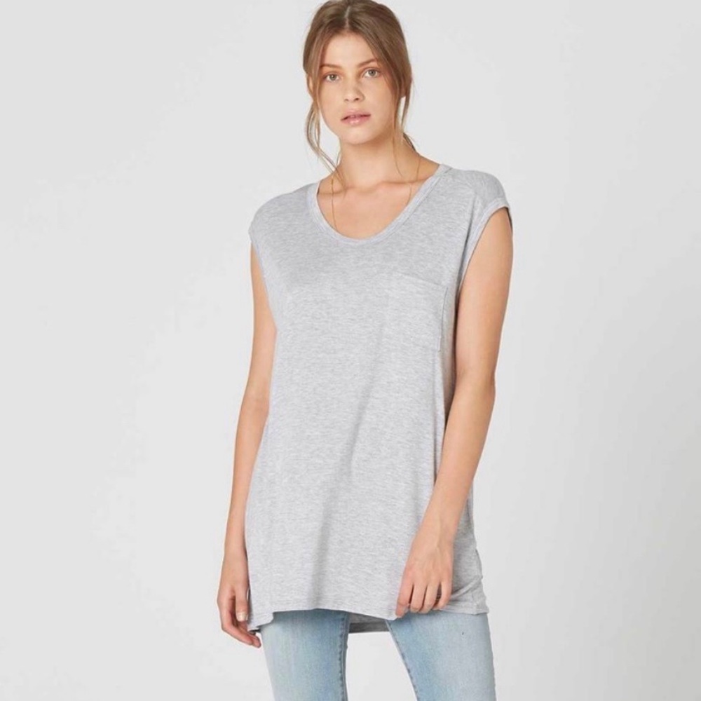NEW Muscle Tee in Heather Grey